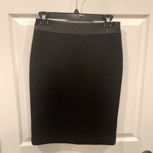 Black tweed pencil skirt